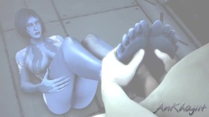 [AnKhajiit] Halo 4 - Cumming on Cortana's Bare Blue Feet