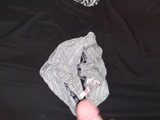 Jerking Off Onto My Girlfriends Used Panties #1