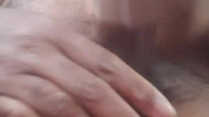 Jacking off in the car with mask on