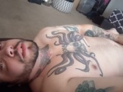 Tattooed Guy Masturbating