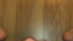 Spraying cum after edging 