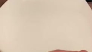 Cheeky bathroom cumshot