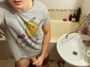 Young Guy Wanking in Neighbor's Toilet