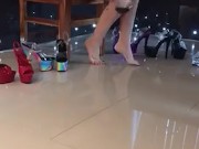 High heel stripper shoe stiletto try on haul runnerbean87  10/16