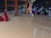 High heel stripper shoe stiletto try on haul runnerbean87  11/16