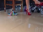 High heel stripper shoe stiletto try on haul runnerbean87  14/16