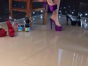 High heel stripper shoe stiletto try on haul runnerbean87  3/16