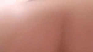 Bathtub anal dildo riding 