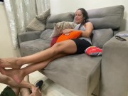 LONG PREVIEW Goddess Kiffa Personal trainer lesson for free FOOT WORSHIP SMELLY FOOT FOOT MASSAGE 13/16