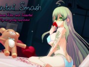 Peach fingering Rosalina until she orgasms. 3D lesbian Hentai. 1/16