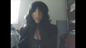 Cute Angels Pt3! Shy female mask Angel pleasures her rubber pussy :3 help her out