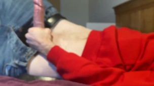 EPIC Double Cum. Slow, oiled masturbation cumshots. Married straight guy big dick jerking off