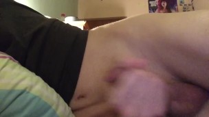femboy masturbates and cums. i had a vibrator in my ass too