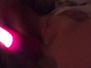 Horny slut fucks herself so hard with vibrating dildo on max speed sloppy wet pussy 11/16