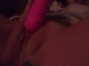 Horny slut fucks herself so hard with vibrating dildo on max speed sloppy wet pussy 14/16