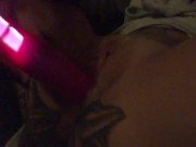 Horny slut fucks herself so hard with vibrating dildo on max speed sloppy wet pussy 6/16
