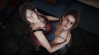 Resident Evil Lesbian Jill Valentine x Ada Wong 3D Porn  