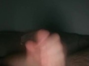 Stroking that big white cock