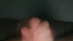 Stroking that big white cock