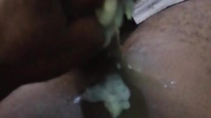 Horny Ebony jerking off and cum - Hornyydicckk