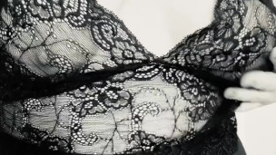 Loves Lace against her Nipples 