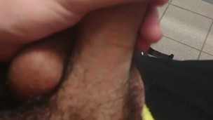 I'VE GOT HARD AT WORK AND CUMMED, PUBLIC CUMSHOT