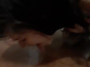 Obedient girlfriend pees herself 