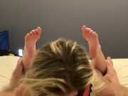 Bambi Bold Give A Phenomenal Blowjob With Her Feet In The Air Wrinkling Her Soles 3/16