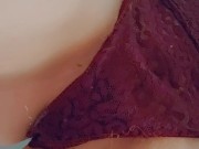 Peeing My Burgundy Panties on Snapchat 4/16