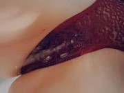 Peeing My Burgundy Panties on Snapchat 9/16