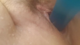 MILF has fun in the shower