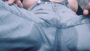 Bbw wetting and masturbating til orgasm in piss soaked jeans after long hold6