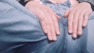 Bbw wetting and masturbating til orgasm in piss soaked jeans after long hold7