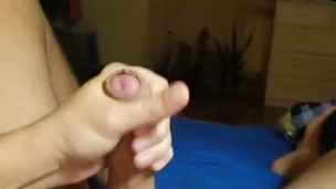 Huge cum. Guy moaning
