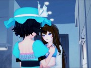 Kurisu Makise fucks Mayuri Shiina with a lesbian strapon. Steins;Gate hentai. 2/16