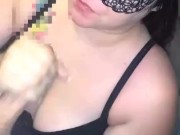 Pregnant wife blowjob cum on tits  14/16