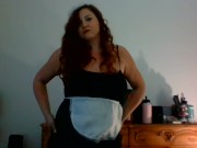 Curvy French Maid getting frisky!