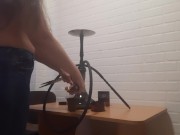 Секс с официанткой на моем рабочем месте кальянщицы в стриптиз баре - lesbian_illusion 5/16