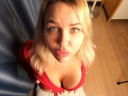 Sloppy Blowjob from a cute Girl with Big Tits