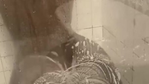 Ebony soapy ass