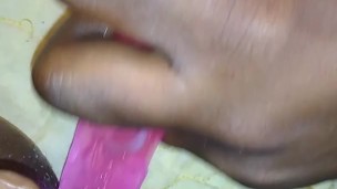 He's playing in my ass with my two head dick