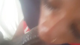 Ebony teen sucks bbc