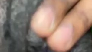 Creamy wet ebony pussy