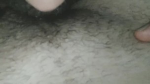 Licking hairy pussy