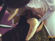 Furry Hentai Bisexual - Rabbit fucks 2 Foxs (Foxy and Fox) 9/16
