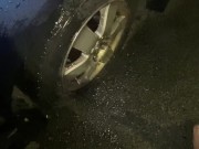 This car keeps parking in my spot so I Power Pissed on it like the filthy little Piss Slut I am
