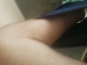 Jerking off in a very public bathroom (almost caught)