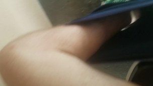Jerking off in a very public bathroom (almost caught)