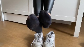 Air Force 1 shoeplay and sock POV