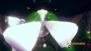 Furry Yaoi 3D - White Rabbit Blowjob to Dragon